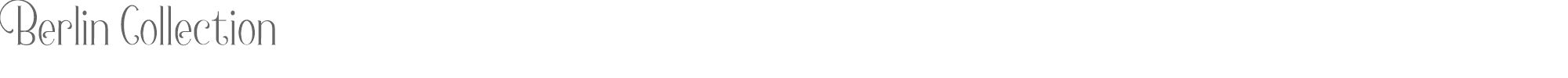 Sample characters Berlin Collection Font